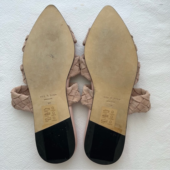 Rag & Bone Peony Braided Suede Pointed Toe Slide Sandal - Picture 6 of 8